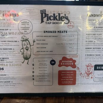 Bill Pickle's Tap Room - Menu - Sports Bars Near Me - State College, Pennsylvania