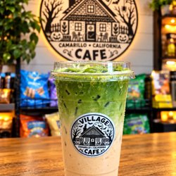 Village Cafe - Our new drink pistachio chocolate latte