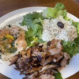 Chicken lunch plate, minus the rice. Chicken lunch plate, minus the rice.
