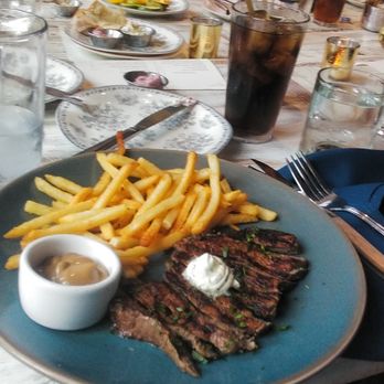 Le Sud Mediterranean Kitchen - New York Strip Steak With Frites(French Fries) - Mediterranean Near Me - Chicago, Illinois Le Sud Mediterranean Kitchen - New York Strip Steak With Frites(French Fries) - Mediterranean Near Me - Chicago, Illinois