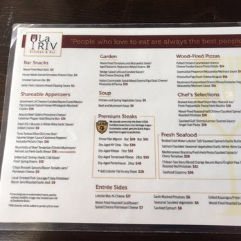 La Riv Kitchen & Bar - Menu - Italian Near Me - Temple, Texas La Riv Kitchen & Bar - Menu - Italian Near Me - Temple, Texas