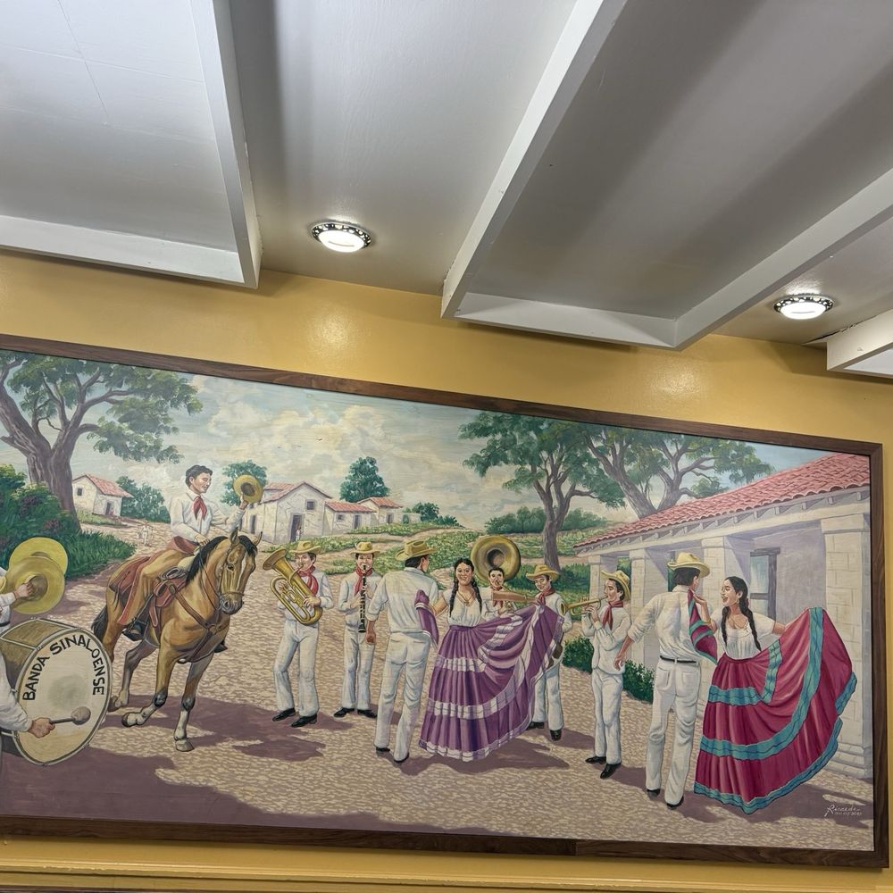 El Sinaloense - The beautiful artwork in the main dining area - Seafood Near Me - San Mateo, California
