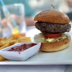 Duval's Fresh. Local. Seafood - Hamburger and french fries