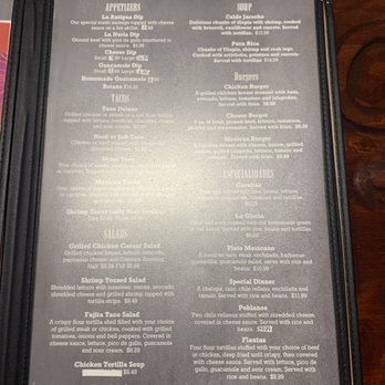 La Antigua Mexican Grill - La Antigua menu - Mexican Near Me - Muskogee, Oklahoma