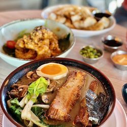 Umai - Tonkotsu Ramen, Shrimp App. dumplings  @phidingthefam