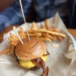 Lazy Dog Restaurant & Bar - BBQ Ranch Bacon Burger* (no veggies no sauce)