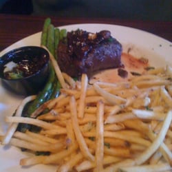 Great Dane Pub & Brewing - Flat iron steak with garlic fries