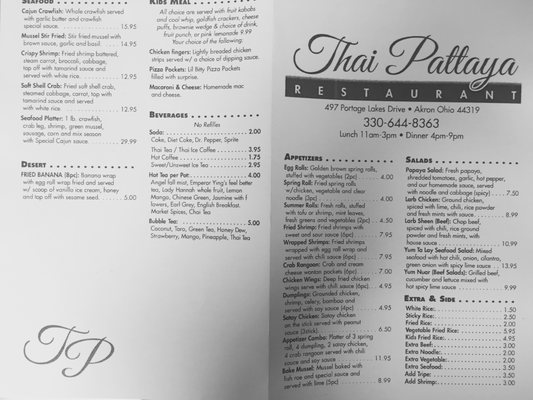 Menu photo 8 Thai Pattaya Restaurant Akron, OH Menu photo 8 Thai Pattaya Restaurant Akron, OH