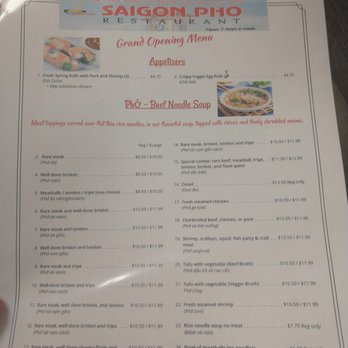 Saigon Pho Restaurant - Menu Front, Saigon Pho - Vietnamese Near Me - Yuma, Arizona Saigon Pho Restaurant - Menu Front, Saigon Pho - Vietnamese Near Me - Yuma, Arizona