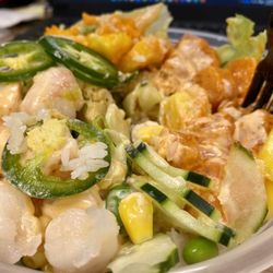 Poke Bros. - Salmon and shrimp bowl
