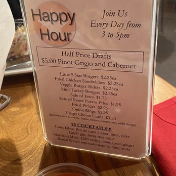 5 Star Burgers - Happy hour menu - Burgers Near Me - Clayton, Missouri
