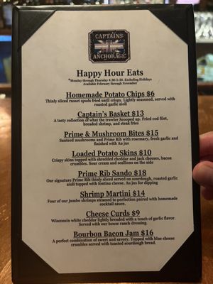 Menu photo 1 Captains Anchorage Big Bear Lake, CA