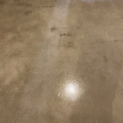 Concrete Floor Supply - Clear urethane with dark areas showing through/ inconsistent color