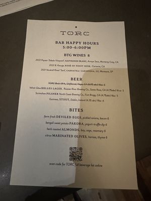 Menu photo 6 TORC Napa, CA