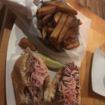 The Cue Restaurant - Pulled Pork Sandwich with Steak Fries - Barbeque Near Me - Danbury, Connecticut The Cue Restaurant - Pulled Pork Sandwich with Steak Fries - Barbeque Near Me - Danbury, Connecticut