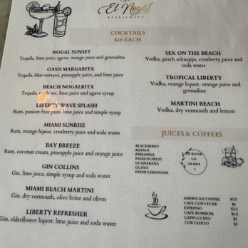 El Nogal Restaurant - Menu - Cocktail Bars Near Me - Miami Beach, Florida El Nogal Restaurant - Menu - Cocktail Bars Near Me - Miami Beach, Florida