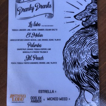 Antiguo Lobo - Drink menu - Mexican Near Me - Chamblee, Georgia