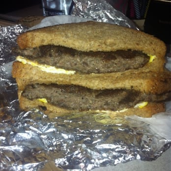 Deli For the Belly - Scrapple & Egg sandwich! I am really falling in love with this place. They make sure you have meat in every bite!! - Delis Near Me - Alexandria, Virginia