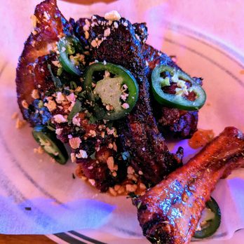 Chicago Culinary Kitchen - Crispy pork ribs with a PBJ sauce and jalapenos - Barbeque Near Me - Palatine, Illinois Chicago Culinary Kitchen - Crispy pork ribs with a PBJ sauce and jalapenos - Barbeque Near Me - Palatine, Illinois