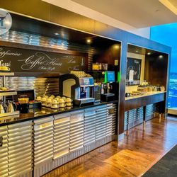 British Airways Lounge - Full Pastry and Coffee Bar (Immediately to your left of the entrance)