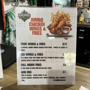 McHoppers Brew Co - Wings Menu 5-31-26 - Brewpubs Near Me - Fernley, Nevada