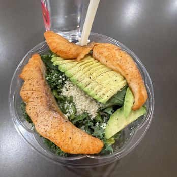 Modern Bread & Bagel - New York Caesar with Grilled Salmon and Sliced Avocado - Bakeries Near Me - Beverly Hills, California