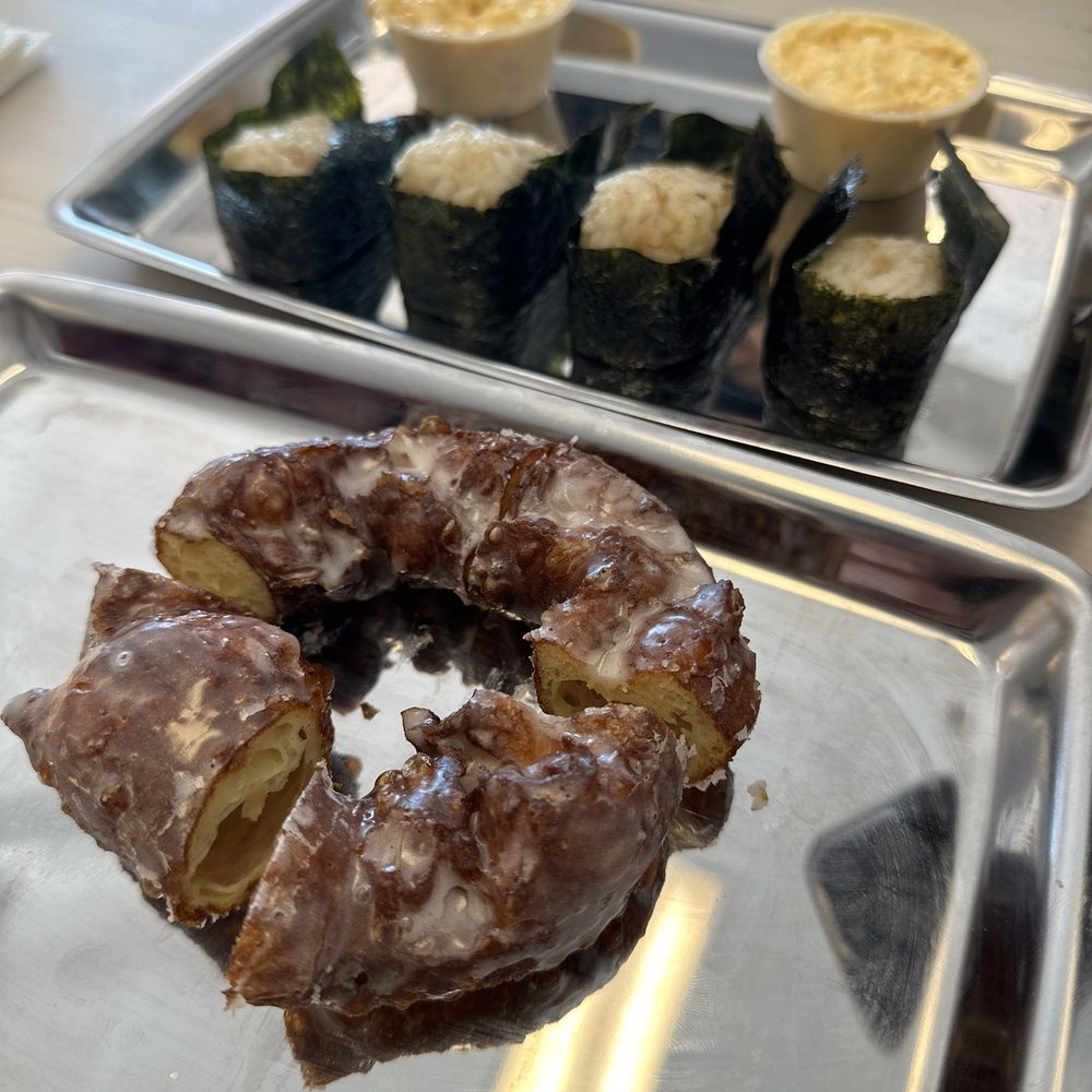 Curiosity Doughnuts - Cruller and the onigiri - yummy! Big fan of the cruller - Donuts Near Me - Furlong, Pennsylvania Curiosity Doughnuts - Cruller and the onigiri - yummy! Big fan of the cruller - Donuts Near Me - Furlong, Pennsylvania