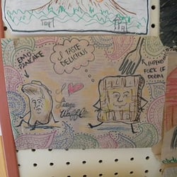 Off the Waffle - Artwork featuring an emo pancake and the fork of doom!