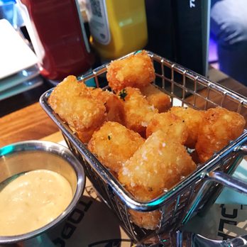 Topgolf - Tater Tots with chipotle aioli dipping sauce - Golf Near Me - Ashburn, Virginia