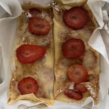 Sweet N Brew Cafe - sweet cheese with strawberry crepe - Cafes Near Me - Addison, Illinois