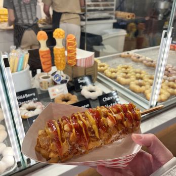 Mochinut - Bellevue - Gamsung Potato with Whole Mozzarella Cheese and dog - Donuts Near Me - Bellevue, Washington