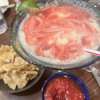 Mexican Inn Cafe - Pina colada with swirled strawberry margarita! - Mexican Near Me - Bedford, Texas Mexican Inn Cafe - Pina colada with swirled strawberry margarita! - Mexican Near Me - Bedford, Texas