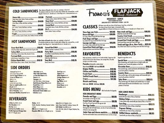 Menu photo 8 Franco's Flapjack Family Restaurant Poway, CA Menu photo 8 Franco's Flapjack Family Restaurant Poway, CA