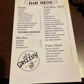 Great Grizzly Bear - Bars Near Me - St. Louis, Missouri Great Grizzly Bear - Bars Near Me - St. Louis, Missouri