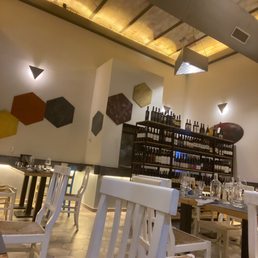 Wine stand-interior rear of restaurant