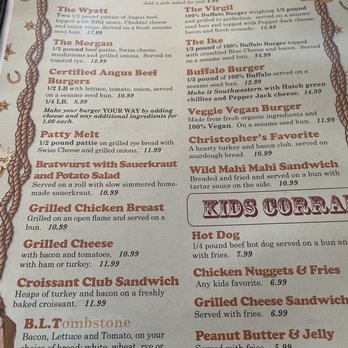 Ok Cafe - Menu - American Near Me - Tombstone, Arizona