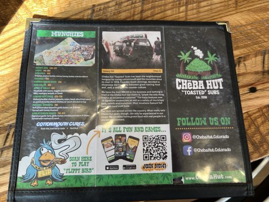 Menu photo 1 Cheba Hut Toasted Subs Dillon, CO