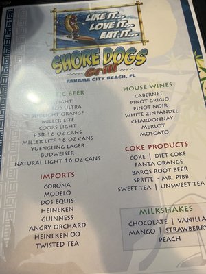 Menu photo 2 Shore Dogs Grill Panama City Beach, FL Menu photo 2 Shore Dogs Grill Panama City Beach, FL