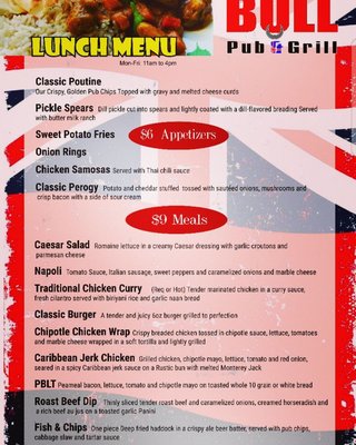 Menu photo 2 The Bull Pub and Grill Toronto, ON Menu photo 2 The Bull Pub and Grill Toronto, ON