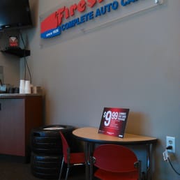 Lobby area with tire toy box. Lobby area with tire toy box.