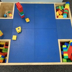 San Diego Public Library - Pacific Beach/Taylor Branch Library - Lego block at childrens area