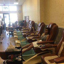 Getting her nails done!