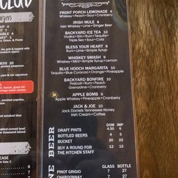 McCoyne's Brew Pub - Cocktail menu