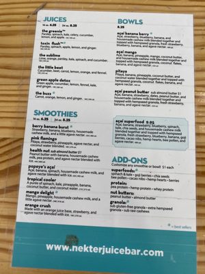 Menu photo 2 Nekter Juice Bar Menifee, CA Menu photo 2 Nekter Juice Bar Menifee, CA
