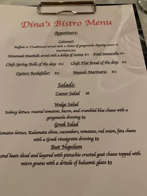 Menu photo 4 Dina's Bistro Toms River, NJ
