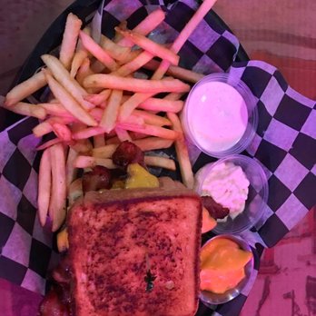 The Purple Goose - a basket of fries and a grilled cheese sandwich - American Near Me - Janesville, Minnesota The Purple Goose - a basket of fries and a grilled cheese sandwich - American Near Me - Janesville, Minnesota