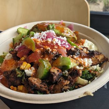 CAVA - Harissa Avocado bowl. pretty spicy!!! - Mediterranean Near Me - Fort Collins, Colorado