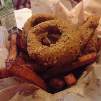 Bareburger - Forest Hills - Onion rings and sweet potato sides - Burgers Near Me - Forest Hills, New York