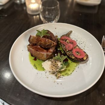 Treadwell - Lamb with aubergine - Canadian (New) Near Me - Niagara-on-the-Lake, Ontario Treadwell - Lamb with aubergine - Canadian (New) Near Me - Niagara-on-the-Lake, Ontario