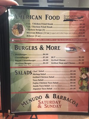 Menu photo 2 Dona Carmen's Restaurant Guymon, OK Menu photo 2 Dona Carmen's Restaurant Guymon, OK